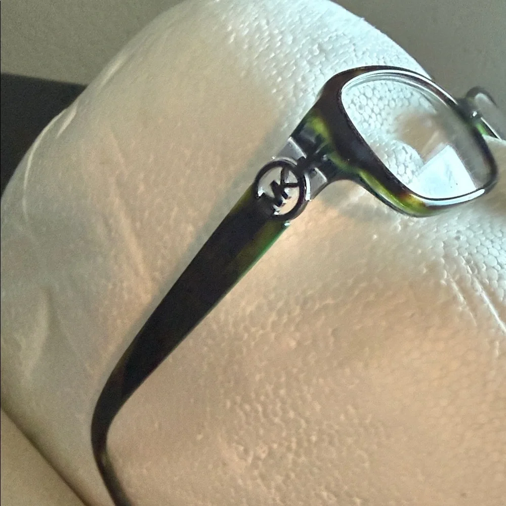 Michael Kors Green Tortoise Shell Glasses Prescription Lenses with Carrying Case